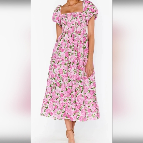 Show Me Your MuMu Pink Floral Dress - Picture 1 of 7